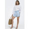 ONLY high waist casual short light blue denim