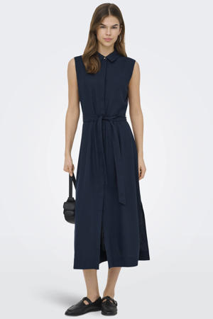 midi jurk donkerblauw