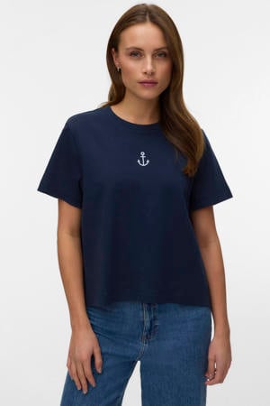 T-shirt donkerblauw