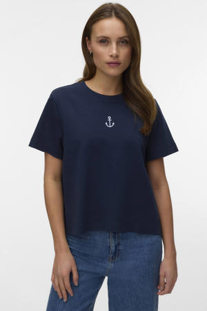 T-shirt donkerblauw
