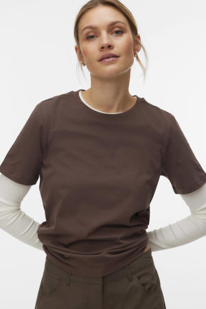 T-shirt donkerbruin