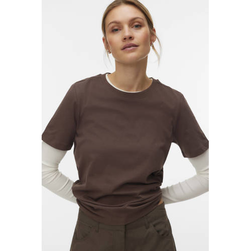 VERO MODA T-shirt donkerbruin afbeelding