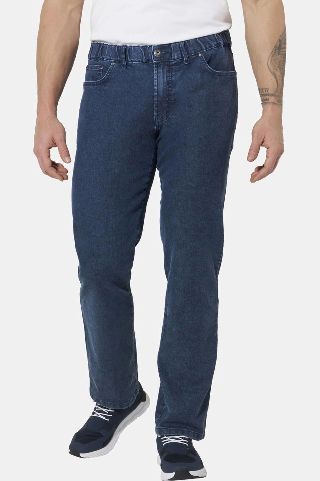 Jan Vanderstorm SKJOLD loose fit jeans blauw +FIT Collectie Plus Size