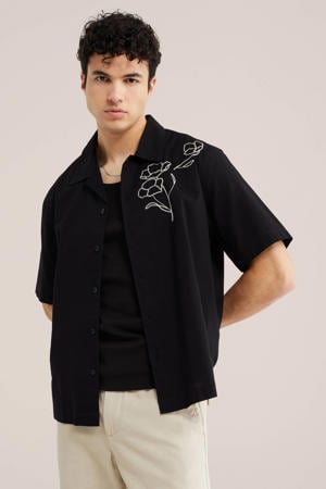 relaxed casual overhemd zwart