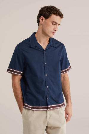 relaxed casual overhemd donkerblauw