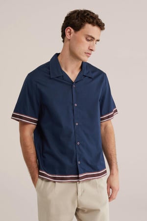 relaxed casual overhemd donkerblauw