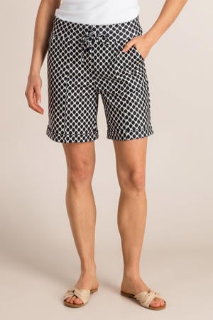 slim regular waist bermuda short zwart