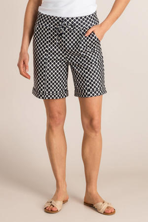 slim regular waist bermuda short zwart