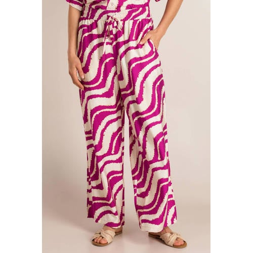 Ivy Beau wide leg regular waist broek roze afbeelding