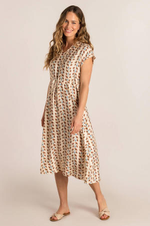 midi jurk ecru