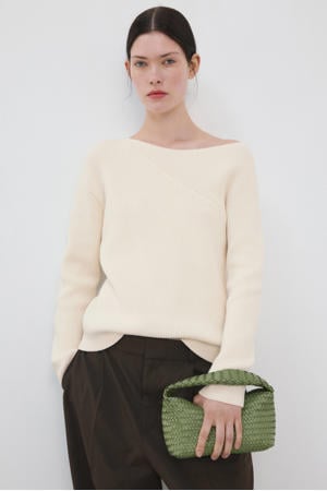 trui beige gebreid