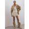 Mango cropped trui beige rib gebreid