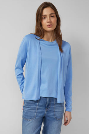 gebreid vest lichtblauw