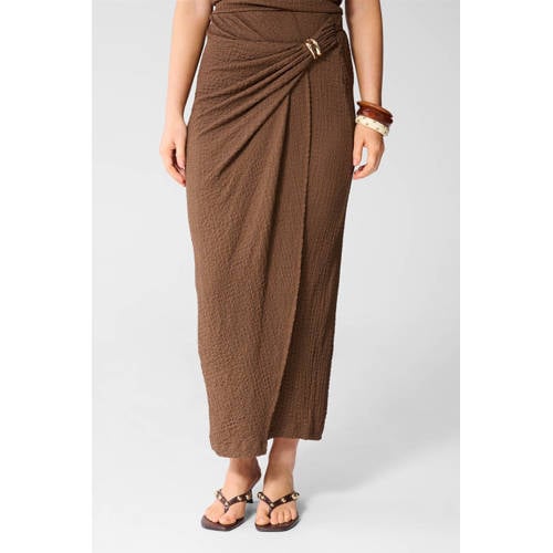 Shoeby midi rok bruin afbeelding