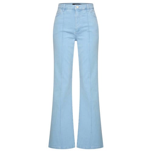 Claudia Sträter flared jeans light blue denim afbeelding