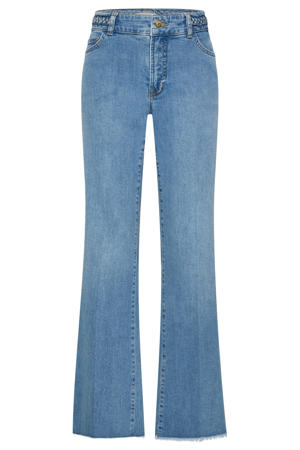 flared jeans medium blue denim