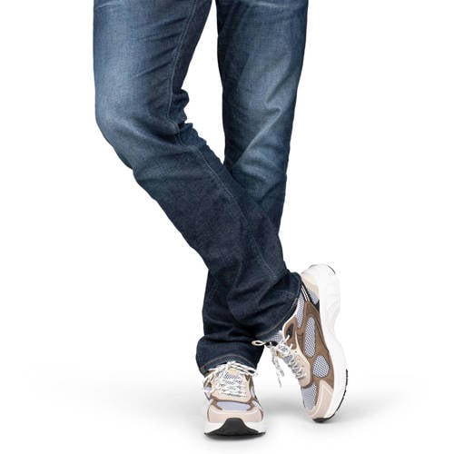 PS Poelman Dex leren sneakers beige/taupe