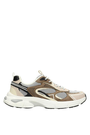 Dex leren sneakers beige/taupe