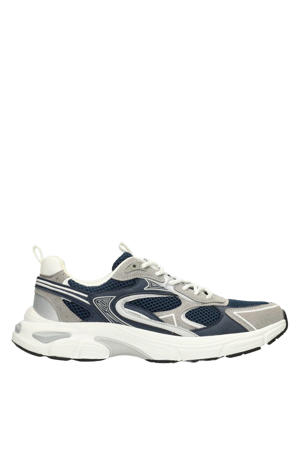 Dex leren sneakers blauw/grijs