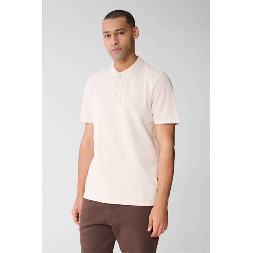 Shoeby regular polo fijn gebreid ecru afbeelding