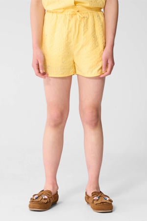 high waist casual short lichtgeel