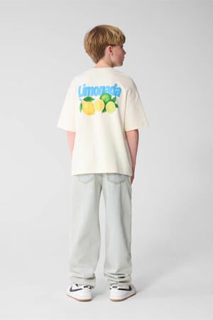 T-shirt met backprint ecru