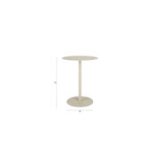 thumbnail: Zuiver  Snow Bistrotafel Rond 57 cm Metaal Beige