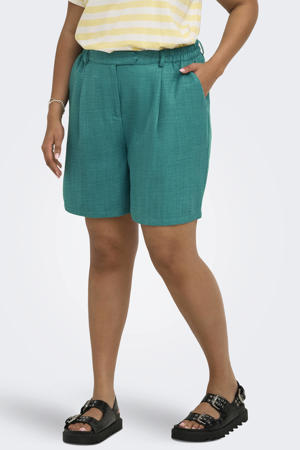straight high waist bermuda short groen
