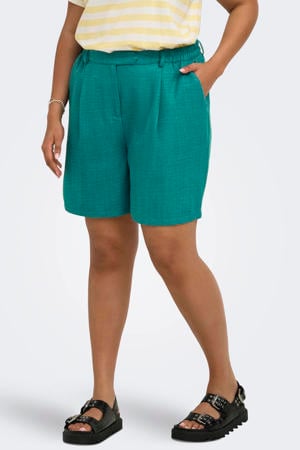 straight high waist bermuda short groen