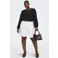 ONLY CARMAKOMA high waist straight bermuda short Plus Size - wit