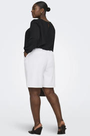 thumbnail: ONLY CARMAKOMA high waist straight bermuda short Plus Size - wit
