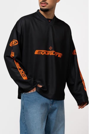longsleeve met backprint zwart
