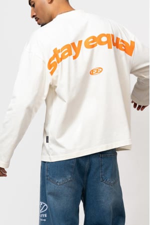 longsleeve met backprint ecru