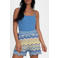 NIKKIE high waist casual short gebreid blauw