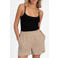 NIKKIE high waist casual short met textuur beige