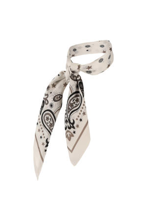sjaaltje met paisley print ecru