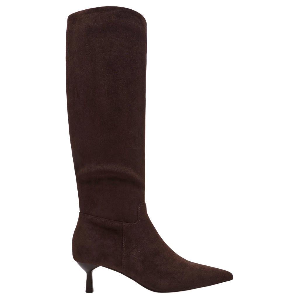 Bruine dames Steve Madden Davis suèdelook laarzen met hak -