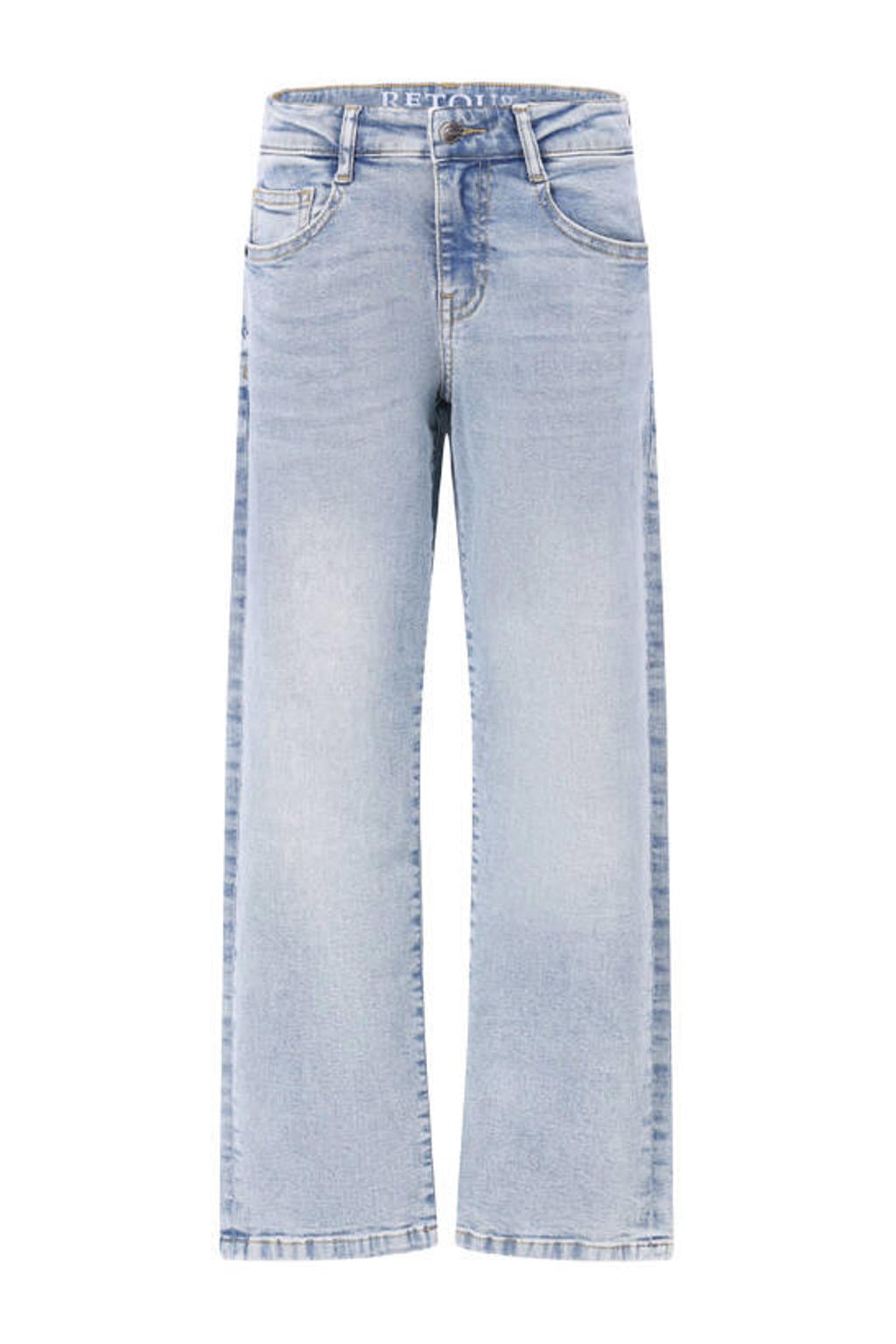 Light blue denim jongens Retour Jeans loose fit jeans van stretchdenim met regular waist en effen