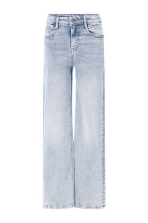 wide leg jeans light blue denim