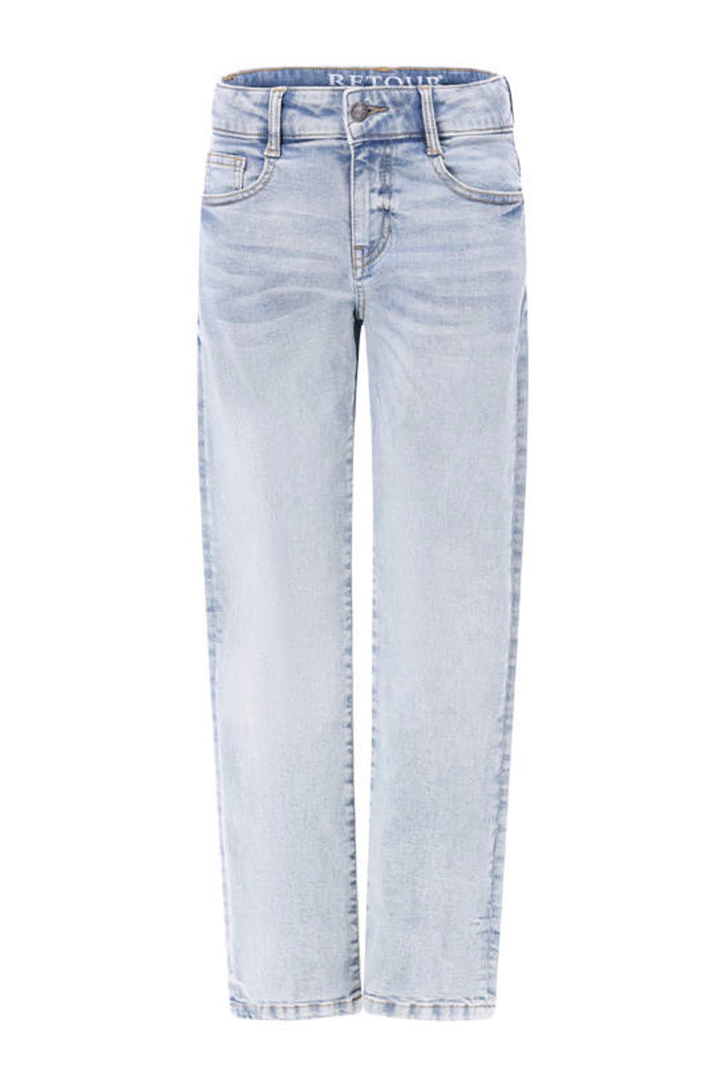 Light blue denim jongens Retour Jeans loose fit jeans van stretchdenim met relaxed, regular waist en effen