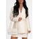 NIKKIE double breasted blazer met split - ecru