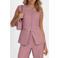 NIKKIE gilet met glitters - roze