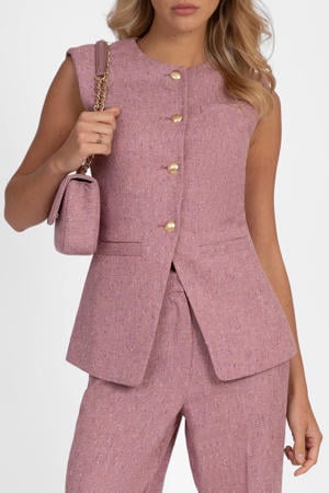 gilet met glitters - roze