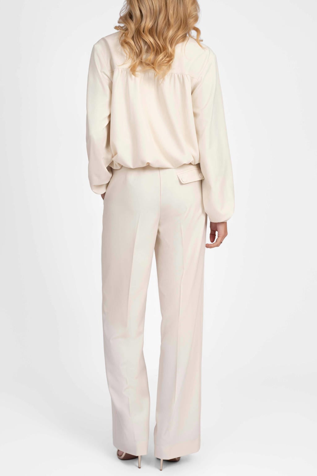 NIKKIE wide leg pantalon - crème