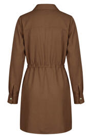 thumbnail: NIKKIE viscose korte blousejurk - bruin