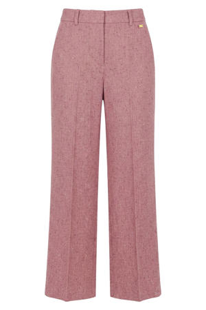 viscose wide leg pantalon met glitters - roze
