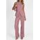 NIKKIE viscose wide leg pantalon met glitters - roze