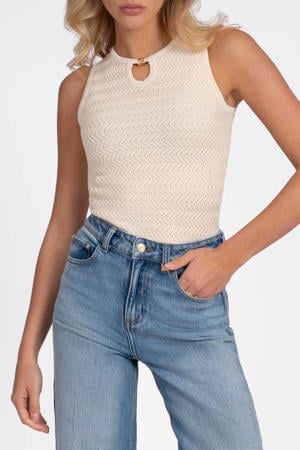 top met cut-out - crème