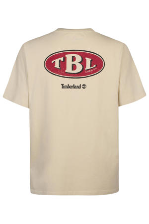 regular T-shirt met backprint beige