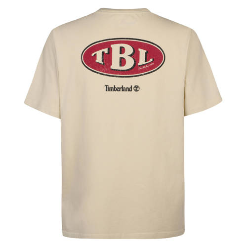 Timberland regular T-shirt met backprint beige afbeelding